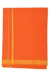 men’s cotton blend pink dhoti and towel set – solid pattern, size 1.23 x 1.87 m