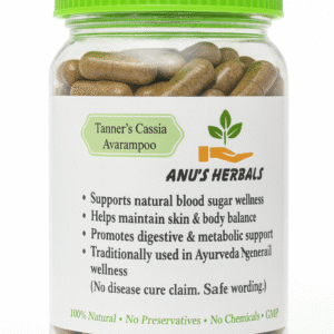 Home Avarampoo (Senna Auriculata) Herbal Capsules | 100% Natural Ayurvedic Wellness Supplement | 60 Capsules