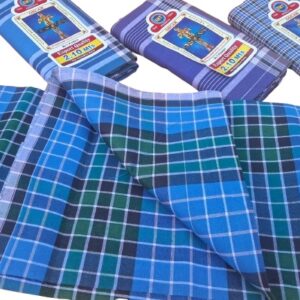 Home Men’s 100% Pure Cotton Multicolor Lungies – Pack of 7 | Stitched & Ready to Wear | 2.10 Meter | Soft & Breathable Checked Lungis | Daily Home Wear
