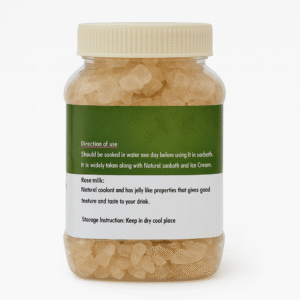 Premium Almond Resin (Badam Pisin) | Natural Cooling Gum Crystal | Rose Milk, Jigarthanda, Sarbath Use – 200g | Anu’s Herbals