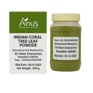 Anu’s Herbals Indian Coral Tree Leaf Powder [ Kalyana Murungai ]| Natural Herbal Supplement | Immunity & Wellness Support | 100% Pure & Chemical-Free | 200g